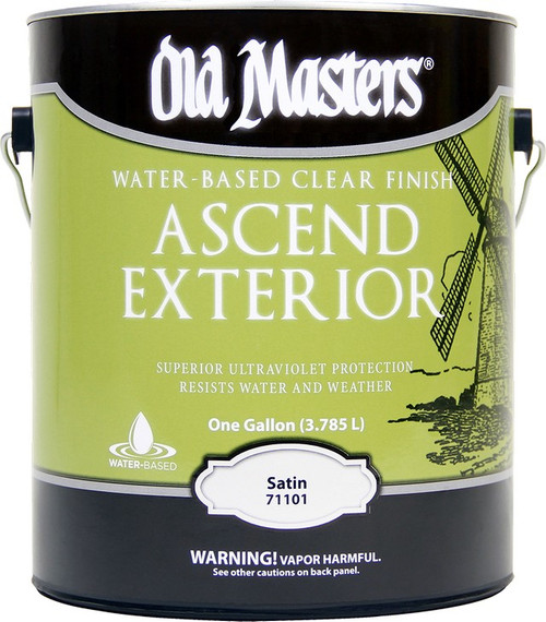Old Masters 71101 1gal Satin Ascend Ext Water Based Clear Finish