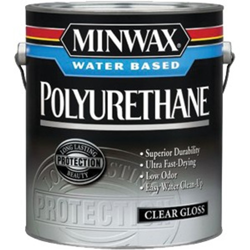 1 Gal Minwax 71031 Clear Minwax Premium Oil-Water Hybrid Water-Based Oil-Modified Polyurethane, Warm Gloss
