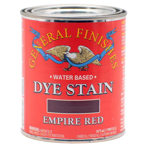 1 Pt General Finishes DPR Empire Red Dye Stain Water-Based Wood Stain