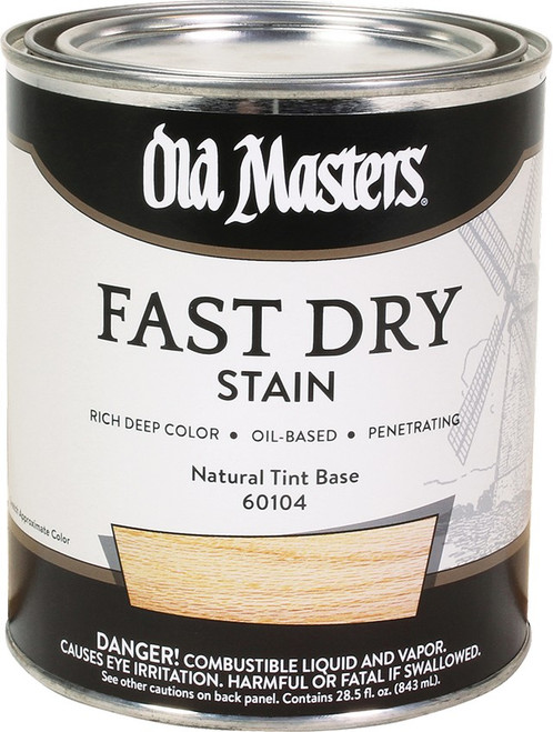 Old Masters 60104 qt Natural Tint Base Fast Dry Wood Stain