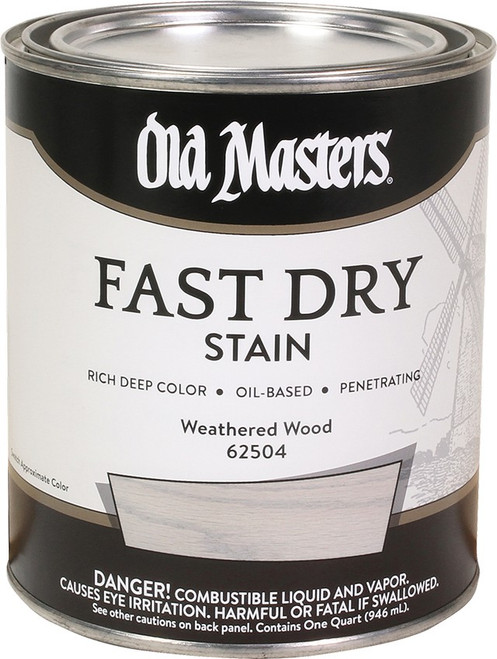 Old Masters 62504 qt Weathered Wood Fast Dry Wood Stain