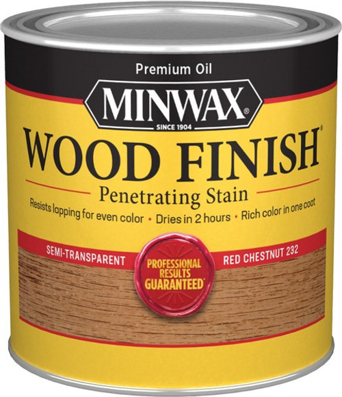 Minwax 22320 1/2pt Red Chestnut 232 Semi-Transparent Stain