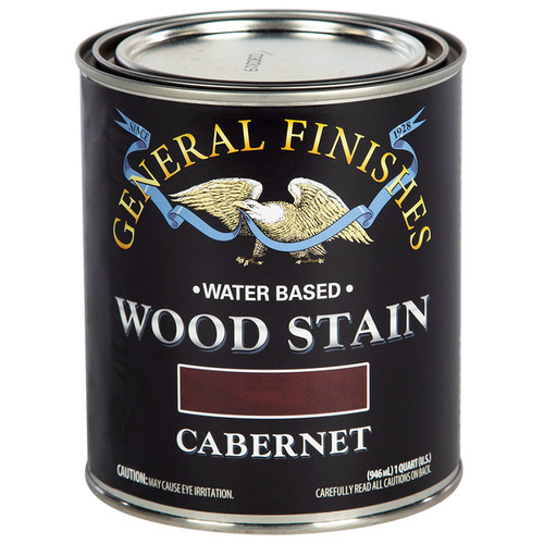 1 Qt General Finishes WZQT Cabernet Wood Stain Water-Based Penetrating Stain