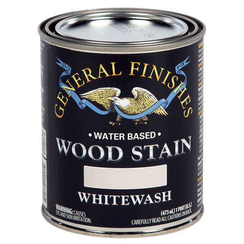 1 Pt General Finishes WIPT Whitewash Wood Stain Water-Based Penetrating Stain - Case of 10