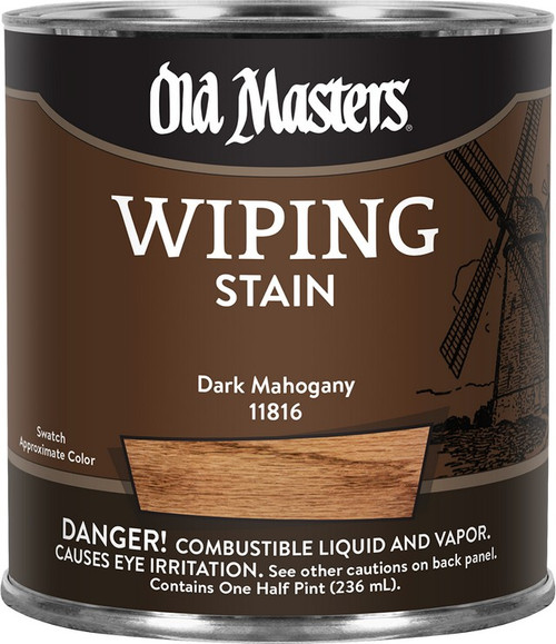 Old Masters 11816 1/2pt Dark Mahogany Wiping Stain 240 VOC