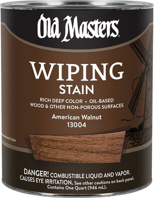 Old Masters 13004 qt American Walnut Wiping Stain Classics 240 VOC