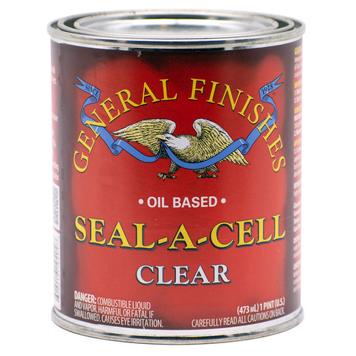 1 Qt General Finishes SSQT Clear Seal-A-Cell Oil-Based Wipe-on Sealer - Case of 8