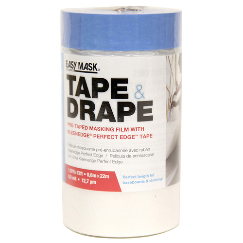 Trimaco 949460 Easy Mask .6m x 22m(2'x72') Tape & Drape Plastic Pretaped Drop Cloth Trimaco 949460 Easy Mask .6m x 22m(2'x72') Tape & Drape Plastic Pretaped Drop Cloth