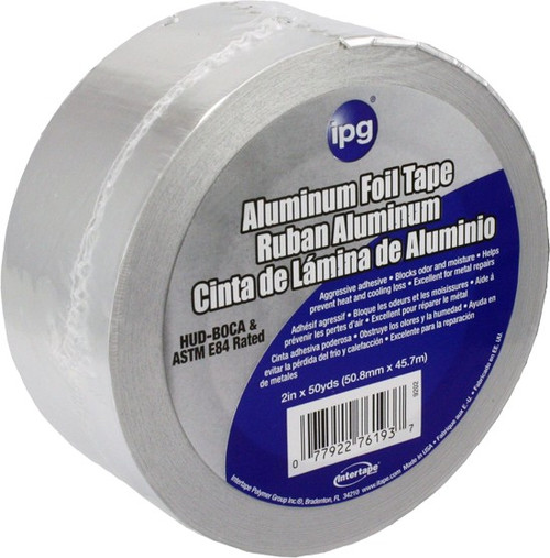 IPG 99605 ALF150L 9202-B Aluminum Foil Tape, 1.88" x 50 yd Roll IPG 99605 ALF150L 9202-B Aluminum Foil Tape, 1.88" x 50 yd Roll