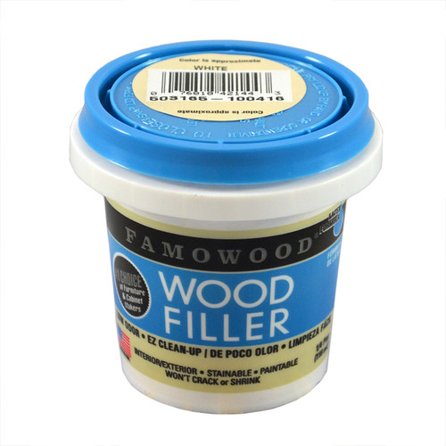 1/4 Pt Eclectic 40042144 White Famowood Water-Based Latex Wood Filler - Case of 12