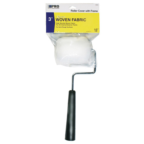 3" x 1/2" Nap Pro Solutions 45553 Signature, White Woven Roller Cover with Frame - Case of 12