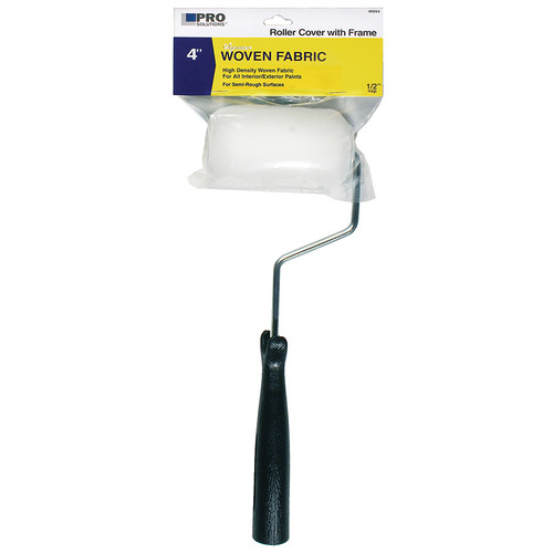 4" x 1/2" Nap Pro Solutions 45554 Signature, White Woven Roller Cover with Frame - Case of 12