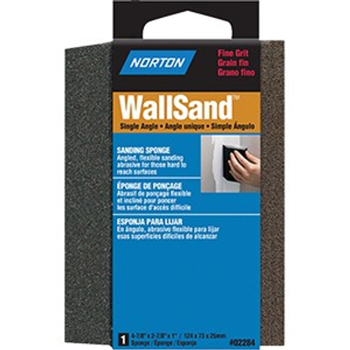 Norton 02284 4-7/8" x 2-7/8" x 1" WallSand Fine Single Angle Sponge