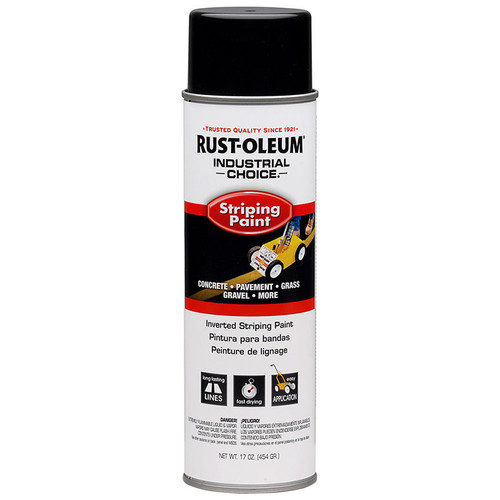 18 Oz Rust-Oleum 1677838 Black Industrial Choice Striping Spray Paint - Case of 6 18 Oz Rust-Oleum 1677838 Black Industrial Choice Striping Spray Paint - Case of 6