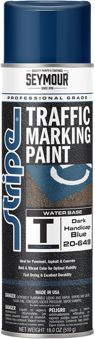 Seymour 20-649 20 oz. Dark Handicap Blue Traffic Marker Spray Seymour 20-649 20 oz. Dark Handicap Blue Traffic Marker Spray