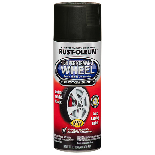 11 Oz Rust-Oleum 248928 Black Automotive High Performance Wheel Coating - Case of 6