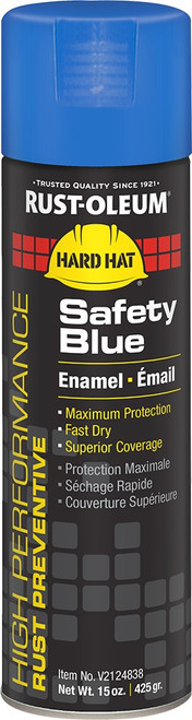 Rust-Oleum V2124838 15oz Safety Blue High Performance Spray Paint Enamel