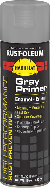Rust-Oleum V2182838 15oz Gray Primer High Performance Spray Paint Enamel