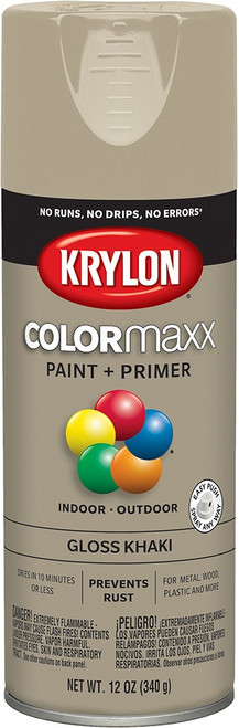 Krylon K05526007 12oz Gloss Khaki COLORmaxx Spray Paint