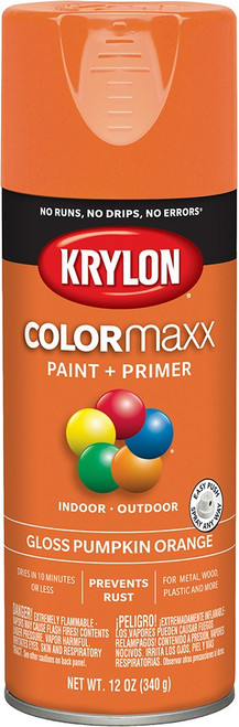 Krylon K05532007 12oz Gloss Pumpkin Orange COLORmaxx Spray Paint