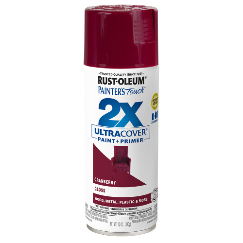 Rust-Oleum 334051 12oz Gloss Cranberry 2X Ultra Cover Painters Touch Spray Paint