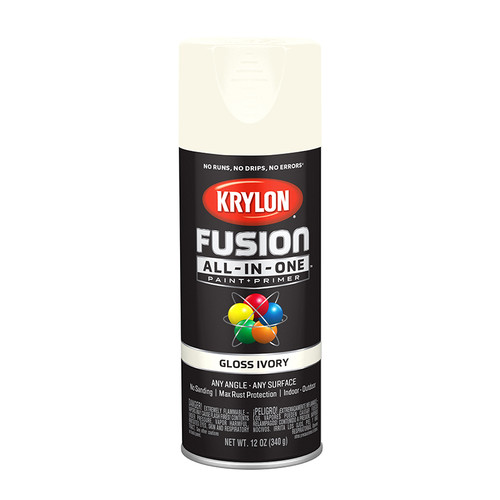 Krylon K02711007 12oz Gloss Ivory Fusion All-In-One Spray Paint
