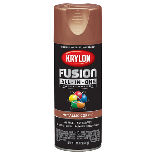 Krylon K02768007 12oz Metallic Copper Fusion All-In-One Spray Paint
