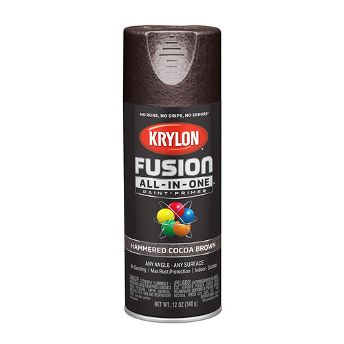 Krylon K02785007 12oz Hammered Cocoa Brown Fusion All-In-One Spray Paint