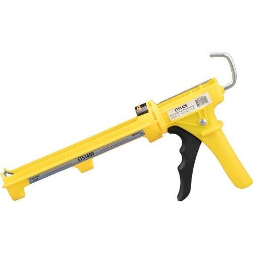 Dripless ETS1400 10oz Composite Ratchet Rod Caulk Gun w/10:1 Thrust Ratio