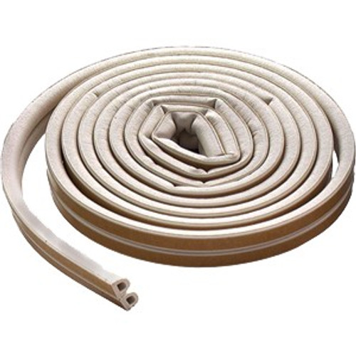 M-D 63628 23/64" x 5/16" x 17' White D-Profile Extreme Temps Weatherstrip
