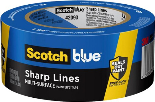 3M 2093-48EC 1.88" x 60yd (48mm) ScotchBlue Sharp Lines Painters Tape 3M 2093-48EC 1.88" x 60yd (48mm) ScotchBlue Sharp Lines Painters Tape