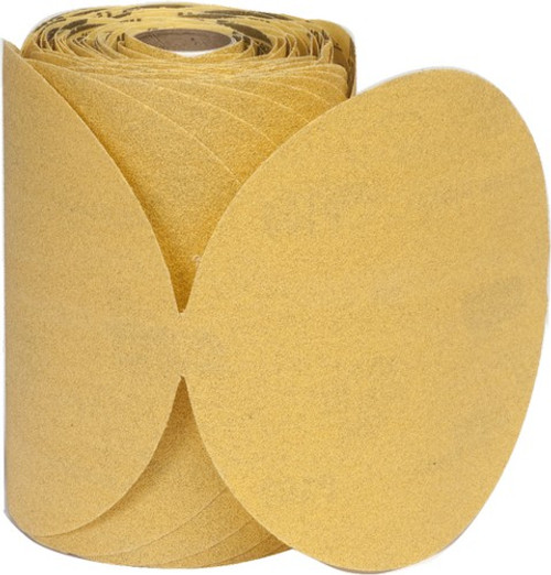 Norton 83808 5" No Hole P120C Gold Reserve Stick & Sand Paper Disc Roll Non-UPC (100pk)