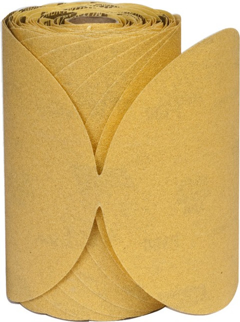 Norton 83820 6" No Hole P220C Gold Reserve Stick & Sandpaper Disc Roll Non-UPC (100pk)