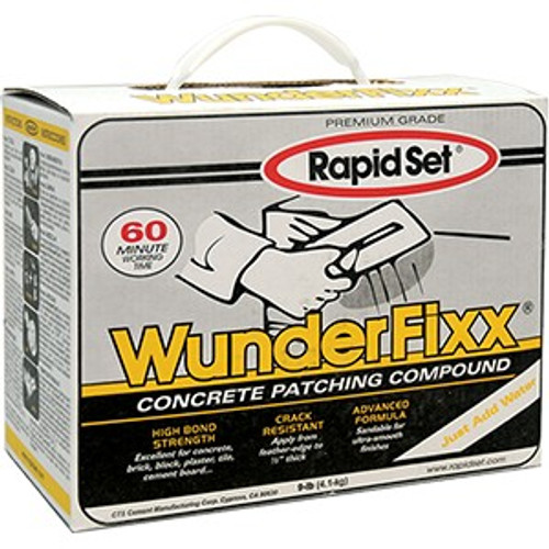 Rapid Set 72020009 9lb Box Wunderfixx Concrete Patching Compound Rapid Set 72020009 9lb Box Wunderfixx Concrete Patching Compound
