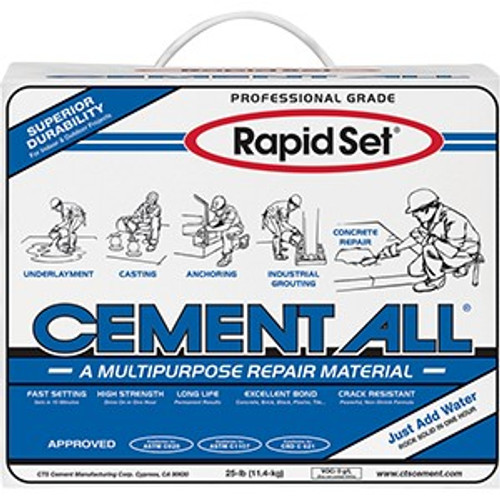 Rapid Set 2020025 25lb Box Cement All Concrete Repair Rapid Set 2020025 25lb Box Cement All Concrete Repair