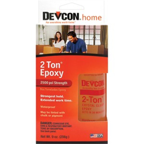 Devcon 33345 9oz Clear 2 Ton Bottle Epoxy