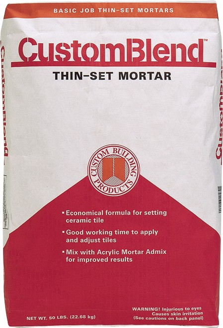Custom CBTSG50 50lb Gray Custom Blend Thin-Set Mortar