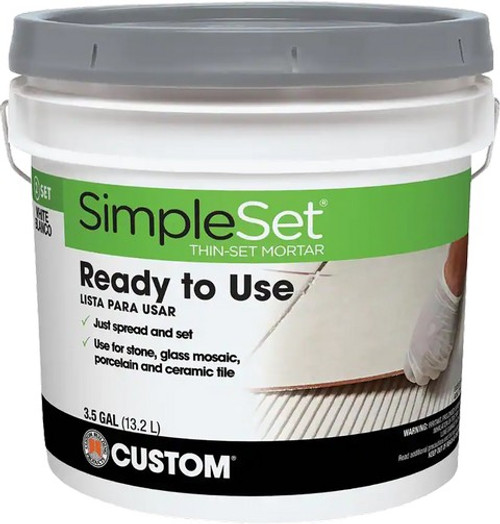 Custom STTSW1 1gal White SimpleSet Pre-Mixed Thin-Set Mortar