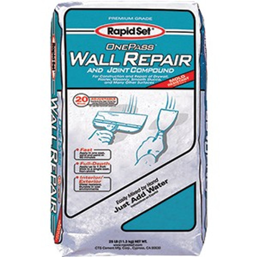Rapid Set 70010025 25lb Bag One Pass Wall Repair & Joint Compound Rapid Set 70010025 25lb Bag One Pass Wall Repair & Joint Compound