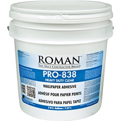 Roman PRO-838 2gal Clear Heavy Duty Wallpaper Adhesive