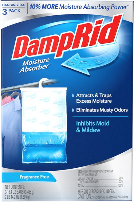 Damp Rid FG83FSSB Moisture Absorber Hanging Bag - Fresh Scent (3pk) Damp Rid FG83FSSB Moisture Absorber Hanging Bag - Fresh Scent (3pk)