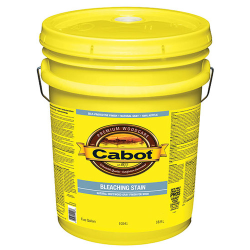 5 Gal Cabot 10241 Natural Driftwood Gray Bleaching Stain 100% Acrylic Finish for Wood