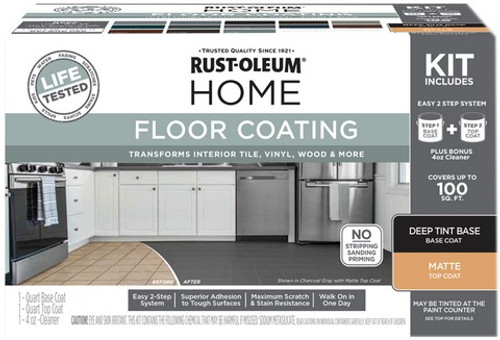 Rust-Oleum 360101 HOME Deep Tint Semi-Gloss Floor Paint Kit