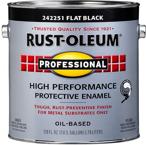 Rust-Oleum 242251 1gal Oil Based Flat Black Paint 100 VOC
