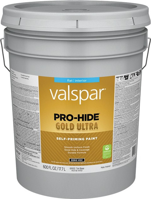 Valspar 61003.008 5gal Flat Finish Tint Base Pro-Hide Gold Ultra Interior Paint