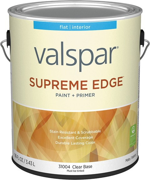 Valspar 31004.007 1gal Flat Finish Clear Base Supreme Edge Interior Paint & Primer