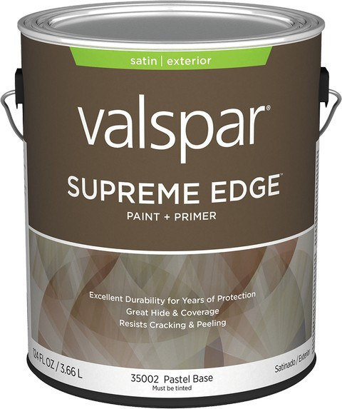 Valspar 35002.007 1gal Satin Finish Pastel Base Supreme Edge Exterior Paint & Primer