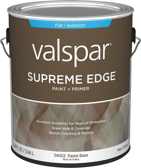Valspar 34002.007 1gal Flat Finish Pastel Base Supreme Edge Exterior Paint & Primer