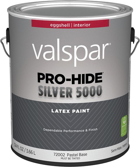 Valspar 72002.007 1gal Eggshell Finish Pastel Base Pro-Hide Silver 5000 Interior Paint