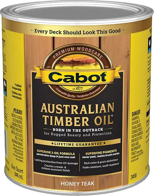 Cabot 3458 Qt Honey Teak Australian Timber Oil